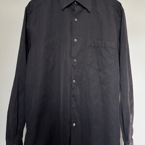 Ermenegildo Zegna Black Button Down Shirt